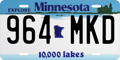 MN license plate 964MKD