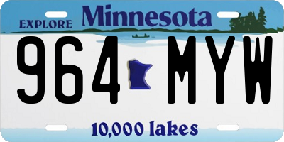 MN license plate 964MYW