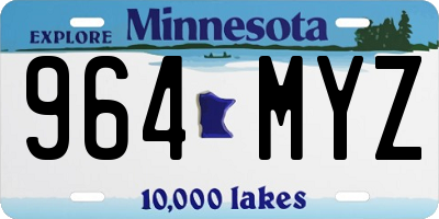 MN license plate 964MYZ