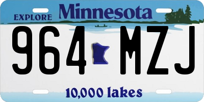 MN license plate 964MZJ