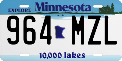 MN license plate 964MZL
