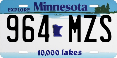MN license plate 964MZS