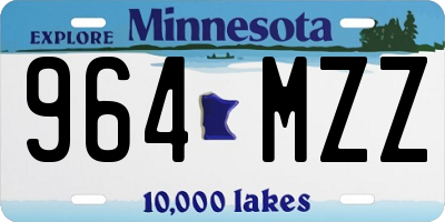 MN license plate 964MZZ