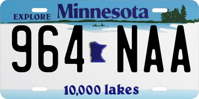 MN license plate 964NAA