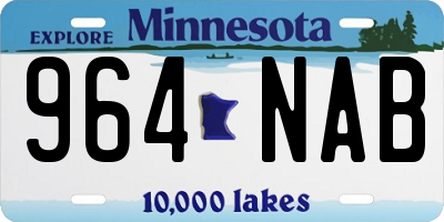 MN license plate 964NAB