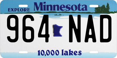 MN license plate 964NAD