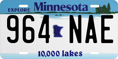 MN license plate 964NAE