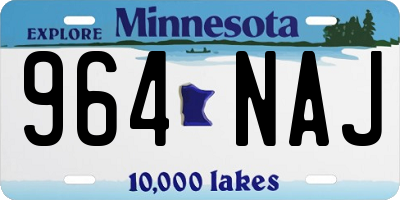 MN license plate 964NAJ