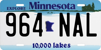 MN license plate 964NAL