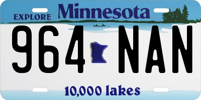 MN license plate 964NAN