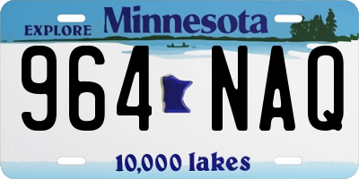 MN license plate 964NAQ