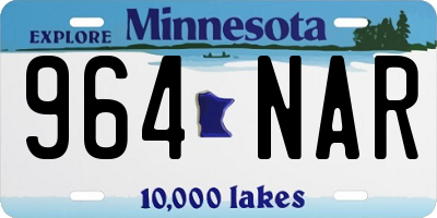 MN license plate 964NAR