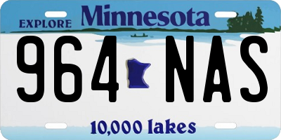 MN license plate 964NAS