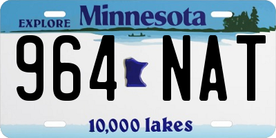 MN license plate 964NAT