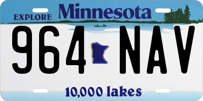 MN license plate 964NAV