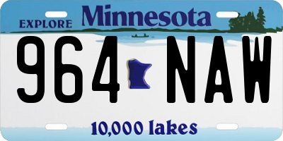 MN license plate 964NAW