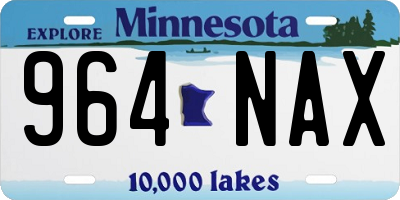 MN license plate 964NAX