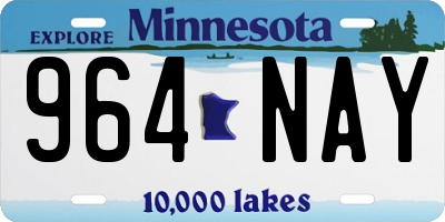 MN license plate 964NAY