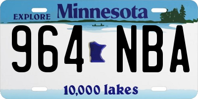 MN license plate 964NBA