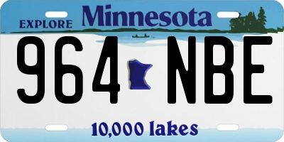 MN license plate 964NBE