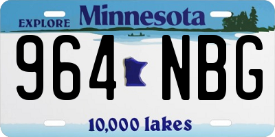 MN license plate 964NBG