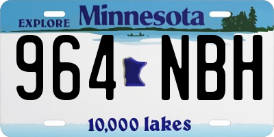 MN license plate 964NBH