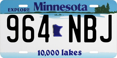 MN license plate 964NBJ