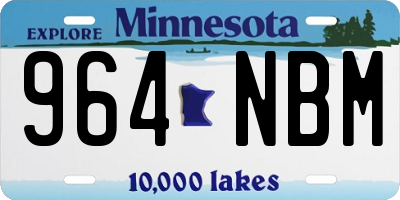 MN license plate 964NBM