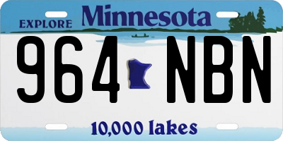 MN license plate 964NBN