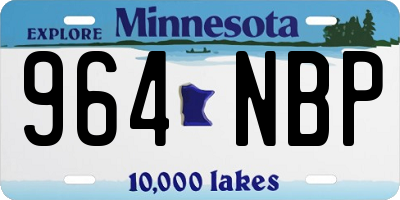MN license plate 964NBP