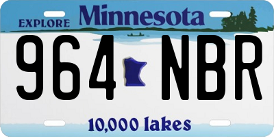 MN license plate 964NBR