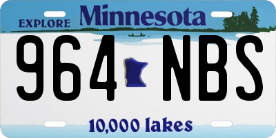 MN license plate 964NBS
