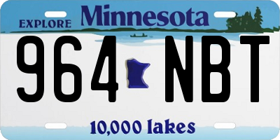 MN license plate 964NBT