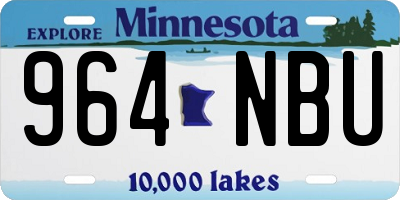 MN license plate 964NBU