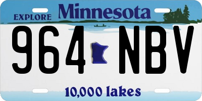 MN license plate 964NBV