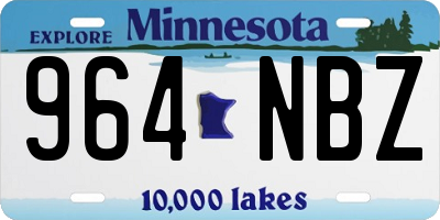 MN license plate 964NBZ