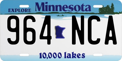 MN license plate 964NCA