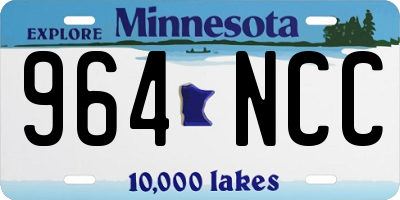 MN license plate 964NCC