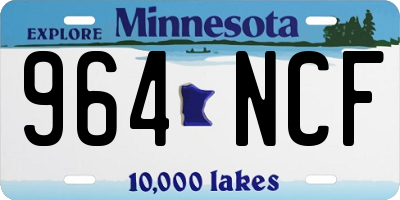 MN license plate 964NCF
