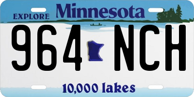 MN license plate 964NCH
