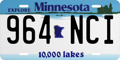 MN license plate 964NCI