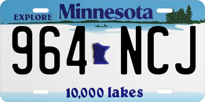 MN license plate 964NCJ