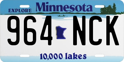 MN license plate 964NCK