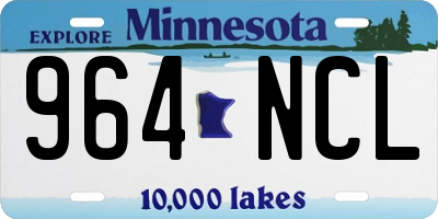 MN license plate 964NCL