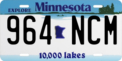MN license plate 964NCM