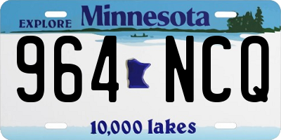 MN license plate 964NCQ