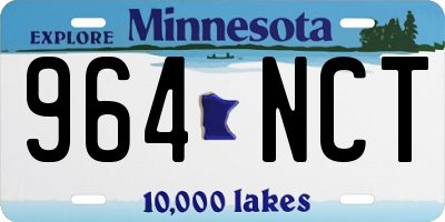 MN license plate 964NCT
