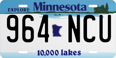 MN license plate 964NCU