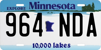 MN license plate 964NDA