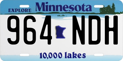 MN license plate 964NDH